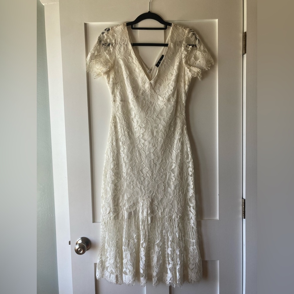 Lulu white lace dress